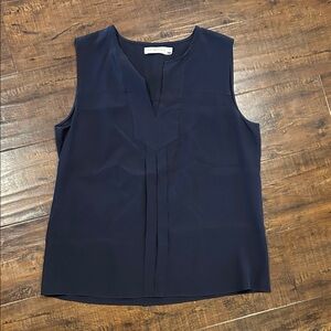 Tory Burch Navy Sleeveless Blouse
